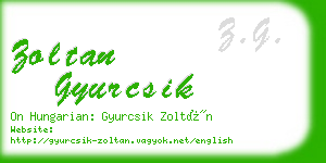 zoltan gyurcsik business card